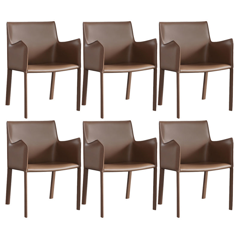 Silla de comedor tapizada moderna silla de acento de comedor de cuero falso