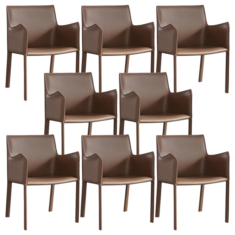 Silla de comedor tapizada moderna silla de acento de comedor de cuero falso