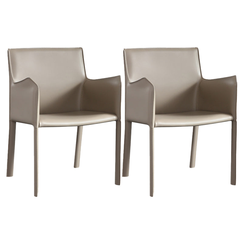 Silla de comedor tapizada moderna silla de acento de comedor de cuero falso