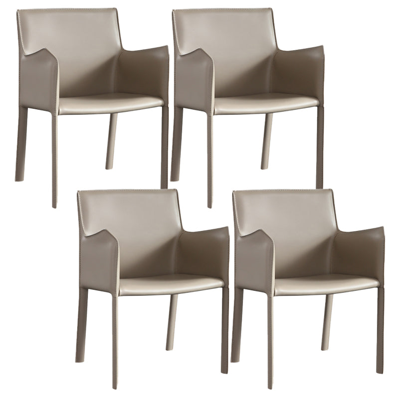 Silla de comedor tapizada moderna silla de acento de comedor de cuero falso