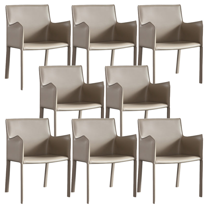 Silla de comedor tapizada moderna silla de acento de comedor de cuero falso