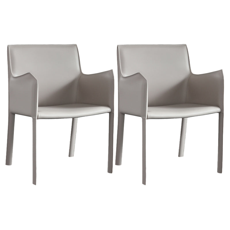 Silla de comedor tapizada moderna silla de acento de comedor de cuero falso