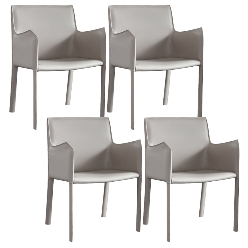 Silla de comedor tapizada moderna silla de acento de comedor de cuero falso