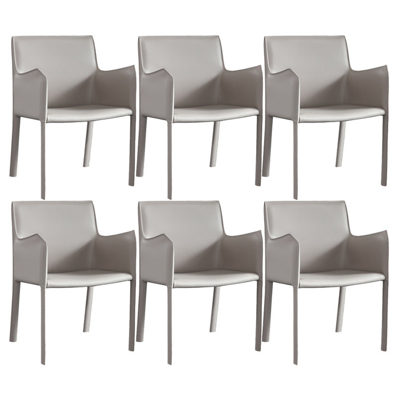 Silla de comedor tapizada moderna silla de acento de comedor de cuero falso