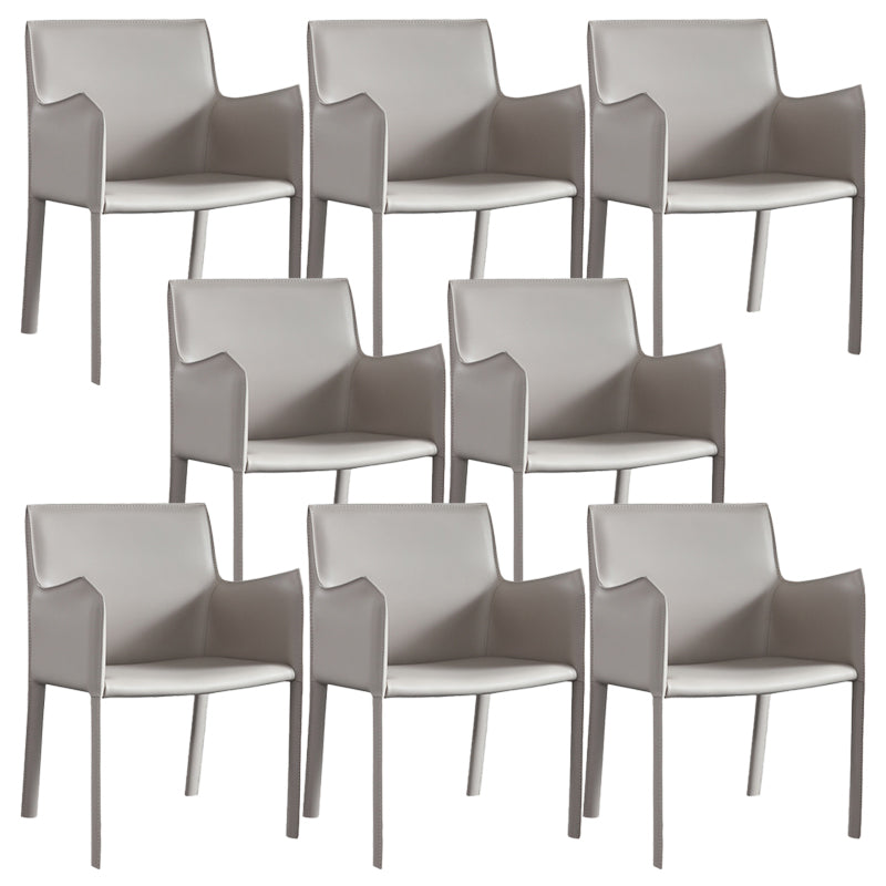 Silla de comedor tapizada moderna silla de acento de comedor de cuero falso