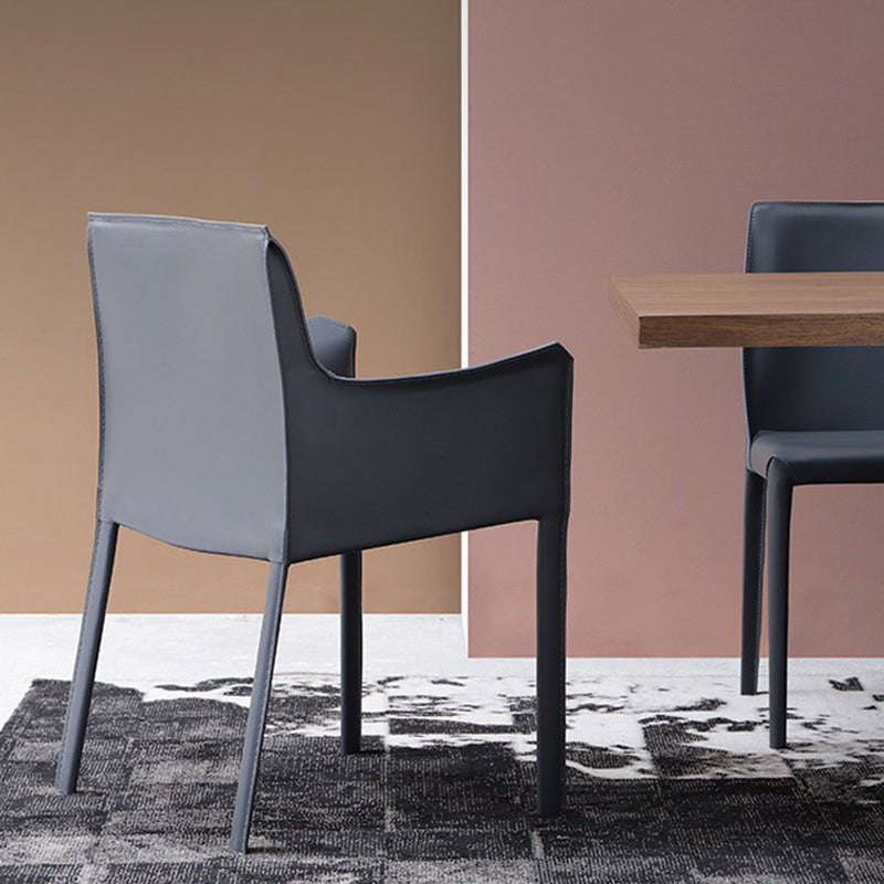 Contemporary Faux Leather Dining Chair Upholstered Dining Arm Chair Clearhalo 'Dining Chairs' 'Dining Tables & Seating' 'dining_chair' 'furn' 'furn_dining_chair' 'Furniture' 'Kitchen & Dining Furniture' 5598511