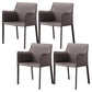 Contemporary Faux Leather Dining Chair Upholstered Dining Arm Chair Coffee 4 Piece Set Clearhalo 'Dining Chairs' 'Dining Tables & Seating' 'dining_chair' 'furn' 'furn_dining_chair' 'Furniture' 'Kitchen & Dining Furniture' 5598518
