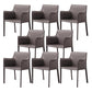 Contemporary Faux Leather Dining Chair Upholstered Dining Arm Chair Coffee 8 Piece Set Clearhalo 'Dining Chairs' 'Dining Tables & Seating' 'dining_chair' 'furn' 'furn_dining_chair' 'Furniture' 'Kitchen & Dining Furniture' 5598520