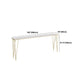 Nordic Glam Style Bar Counter Table Rectangle Stone Table for Kitchen