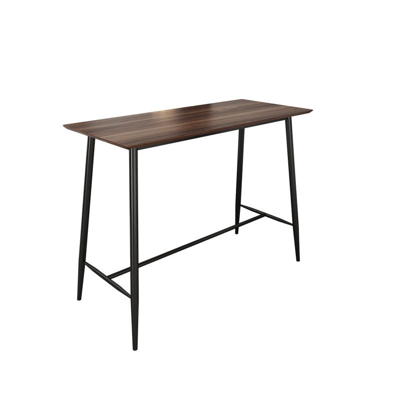 Modern Metal Bar Counter Table Rectangle Bar Counter Table for Kitchen Brown Without Chairs Clearhalo 'Bar Furniture' 'Bar Tables' 'bar_tables' 'furn' 'furn_bar_tables' 'Furniture' 'Kitchen & Dining Furniture' 5598861