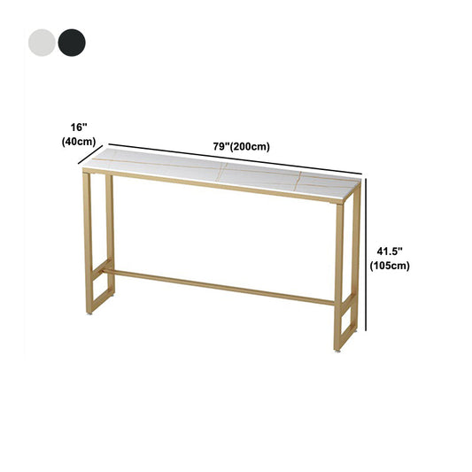 Nordic Glam Rectangle Bar Counter Table Stone Bar Counter Table for Kitchen Clearhalo 'Bar Furniture' 'Bar Tables' 'bar_tables' 'furn' 'furn_bar_tables' 'Furniture' 'Kitchen & Dining Furniture' 5598885