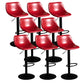 Industrial Metal Barstool Faux Leather Counter Stool for Home