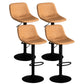 Industrial Metal Barstool Faux Leather Counter Stool for Home
