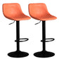 Industrial Metal Barstool Faux Leather Counter Stool for Home