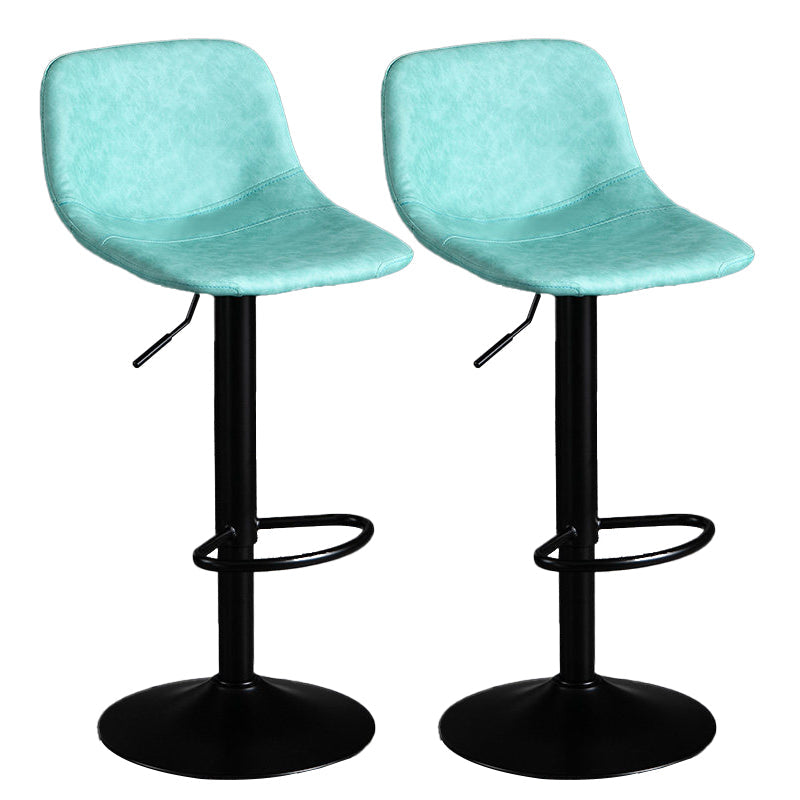 Industrial Metal Barstool Faux Leather Counter Stool for Home