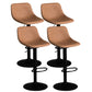 Industrial Metal Barstool Faux Leather Counter Stool for Home