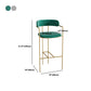 Industrial Metal Barstool Faux Leather Fabric Counter Stool with Gold Legs Clearhalo 'Bar Furniture' 'Bar Stools' 'bar_stools' 'furn' 'furn_bar_stools' 'Furniture' 'Kitchen & Dining Furniture' 5599120
