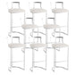 Glam Style Upholstered Counter Height Stool Metal Bar Stool Bar Stool Silver 8 Piece Set Clearhalo 'Bar Furniture' 'Bar Stools' 'bar_stools' 'furn' 'furn_bar_stools' 'Furniture' 'Kitchen & Dining Furniture' 5599127