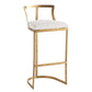 Glam Style Upholstered Counter Height Stool Metal Bar Stool Bar Stool Clearhalo 'Bar Furniture' 'Bar Stools' 'bar_stools' 'furn' 'furn_bar_stools' 'Furniture' 'Kitchen & Dining Furniture' 5599128