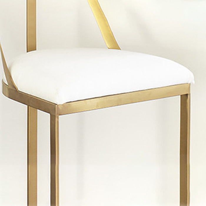 Glam Style Upholstered Counter Height Stool Metal Bar Stool Bar Stool Clearhalo 'Bar Furniture' 'Bar Stools' 'bar_stools' 'furn' 'furn_bar_stools' 'Furniture' 'Kitchen & Dining Furniture' 5599130