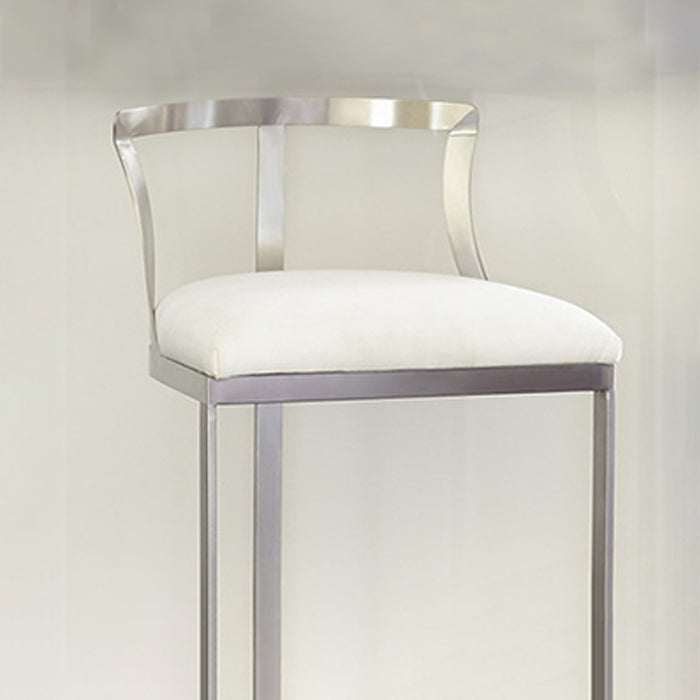 Glam Style Upholstered Counter Height Stool Metal Bar Stool Bar Stool Clearhalo 'Bar Furniture' 'Bar Stools' 'bar_stools' 'furn' 'furn_bar_stools' 'Furniture' 'Kitchen & Dining Furniture' 5599132
