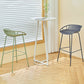Modern Plastic Contoured Seat Iron Base Footrest Stool for Living Room