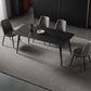 Contemporary Dining Table Set 1/4/5/7 Pcs Black Sintered Stone Top Table with Side Chairs Clearhalo 'Dining Room Sets' 'Dining Tables & Seating' 'dining_room_set' 'furn' 'furn_dining_room_set' 'Furniture' 'Kitchen & Dining Furniture' 5599514
