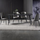 Contemporary Dining Table Set 1/4/5/7 Pcs Black Sintered Stone Top Table with Side Chairs Clearhalo 'Dining Room Sets' 'Dining Tables & Seating' 'dining_room_set' 'furn' 'furn_dining_room_set' 'Furniture' 'Kitchen & Dining Furniture' 5599521