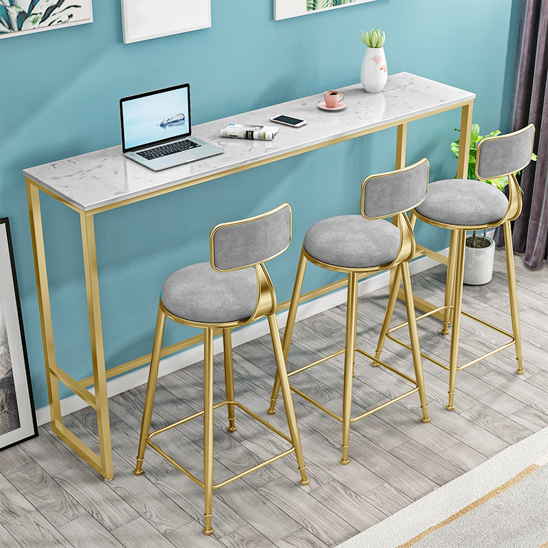 Set di pietre bianche e sgabelli da interno 1/2/4 pezzi set da tavolo da pub glam rettangolare