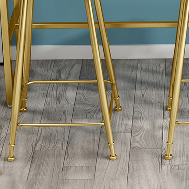 Set di pietre bianche e sgabelli da interno 1/2/4 pezzi set da tavolo da pub glam rettangolare