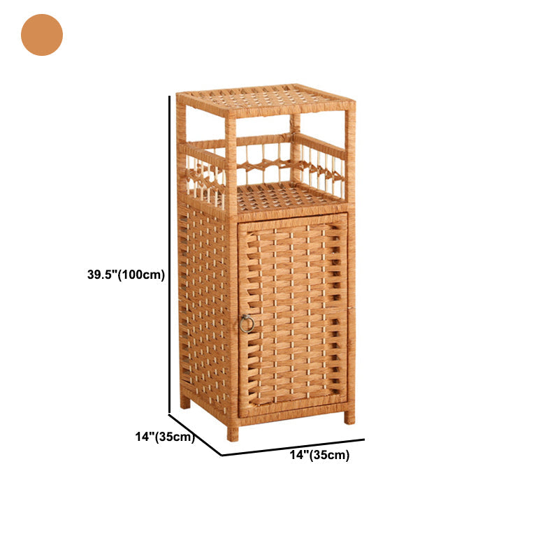 モダンなスタイルのベッドサイドテーブルラタン素材マルチ - カラー選択4脚ナイトスタンド