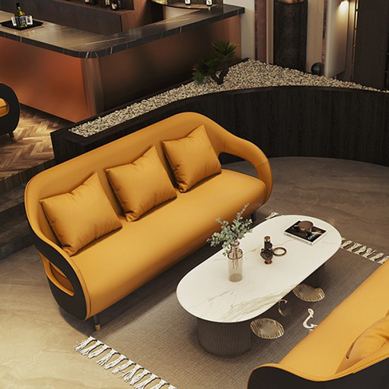 Divano in legno in fico resistente alla lacrime di divano standard con braccio inclinata contemporanea