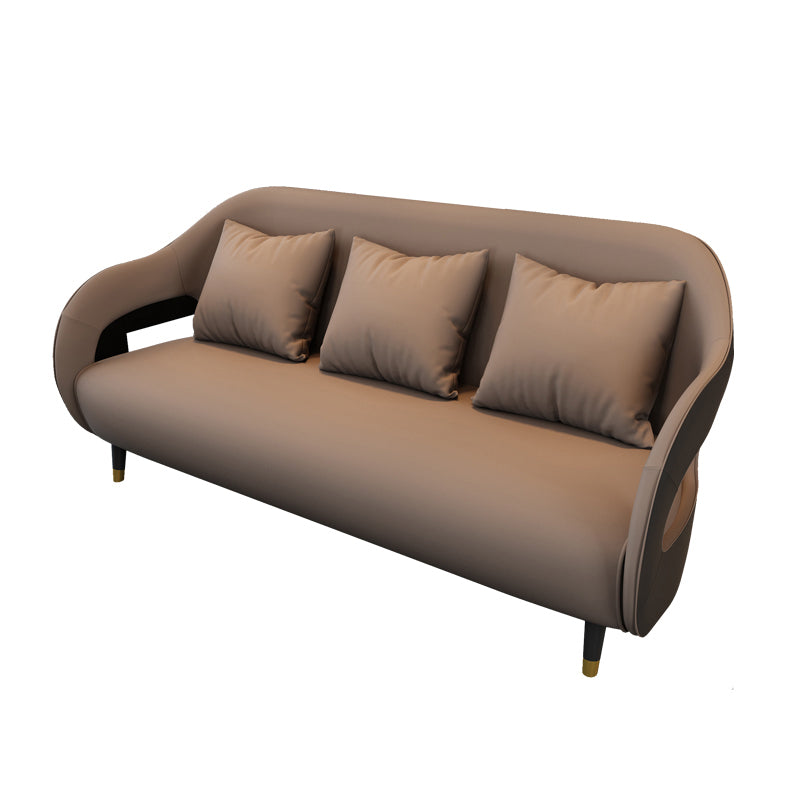 Divano in legno in fico resistente alla lacrime di divano standard con braccio inclinata contemporanea