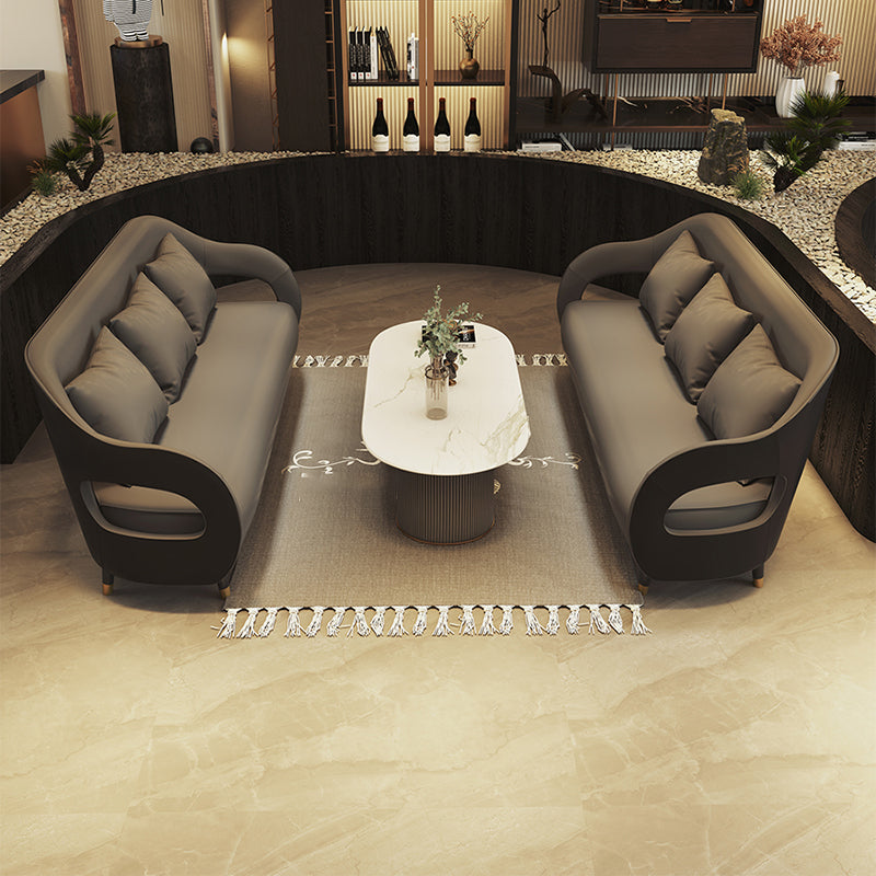 Divano in legno in fico resistente alla lacrime di divano standard con braccio inclinata contemporanea