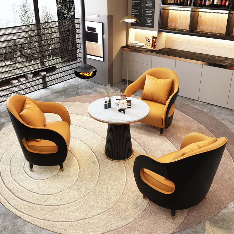 Divano in legno in fico resistente alla lacrime di divano standard con braccio inclinata contemporanea