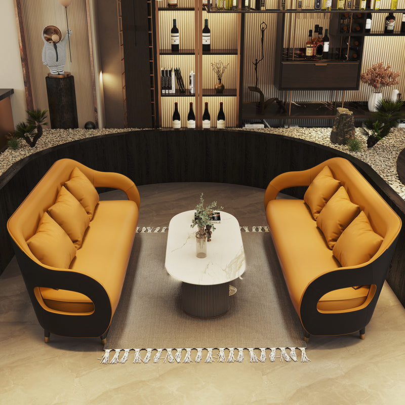 Divano in legno in fico resistente alla lacrime di divano standard con braccio inclinata contemporanea