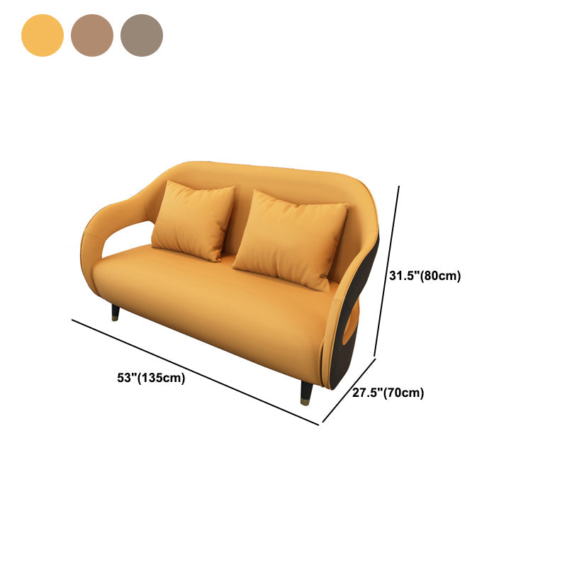 Divano in legno in fico resistente alla lacrime di divano standard con braccio inclinata contemporanea