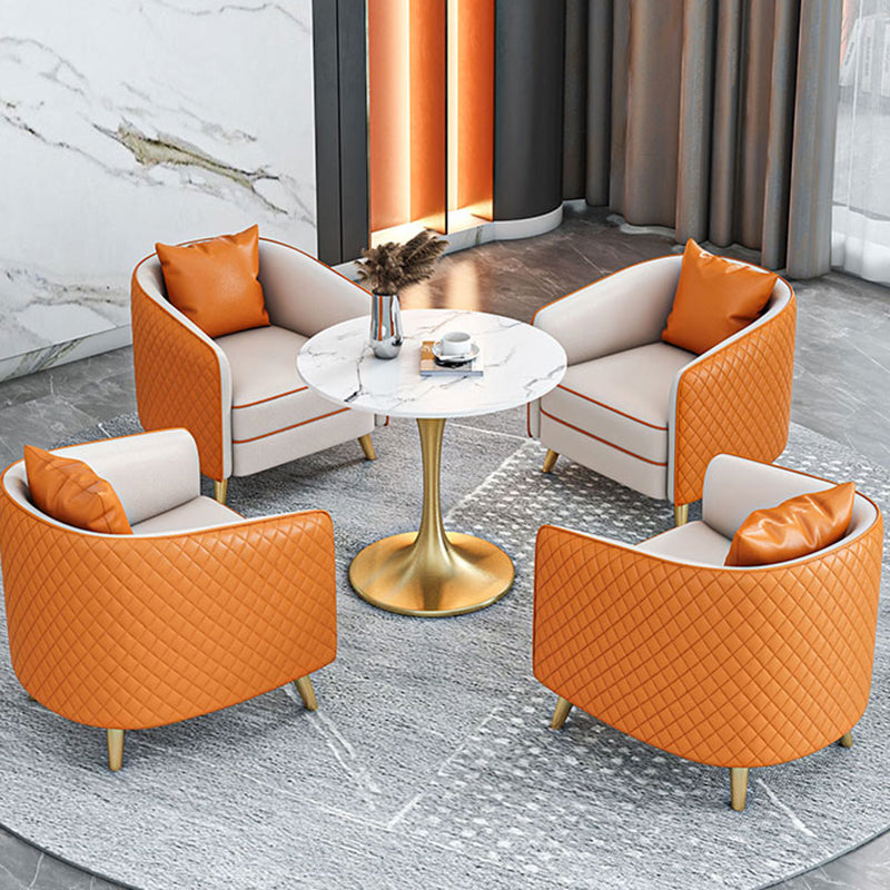 Faux Leather Contemporary Standard Sofa Sloped Arm Sofa for Living Room Clearhalo 'furn' 'furn_sofas' 'Furniture' 'Living Room Furniture' 'Sofa' 'sofas' 5601382