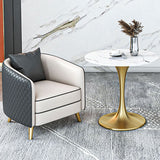 Faux Leather Contemporary Standard Sofa Sloped Arm Sofa for Living Room Clearhalo 'furn' 'furn_sofas' 'Furniture' 'Living Room Furniture' 'Sofa' 'sofas' 5601386