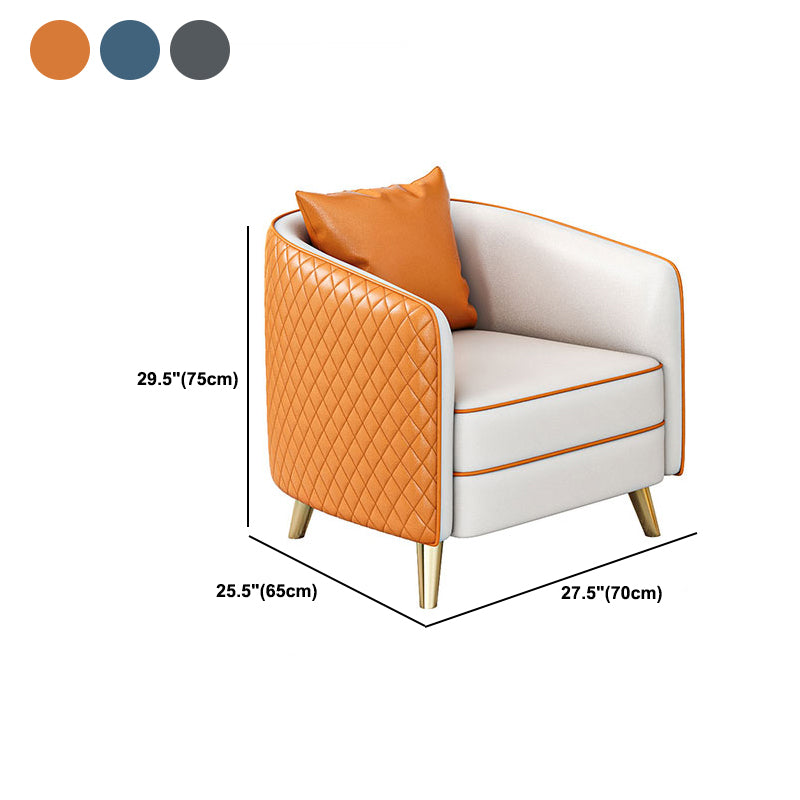 Faux Leather Contemporary Standard Sofa Sloped Arm Sofa for Living Room Clearhalo 'furn' 'furn_sofas' 'Furniture' 'Living Room Furniture' 'Sofa' 'sofas' 5601389