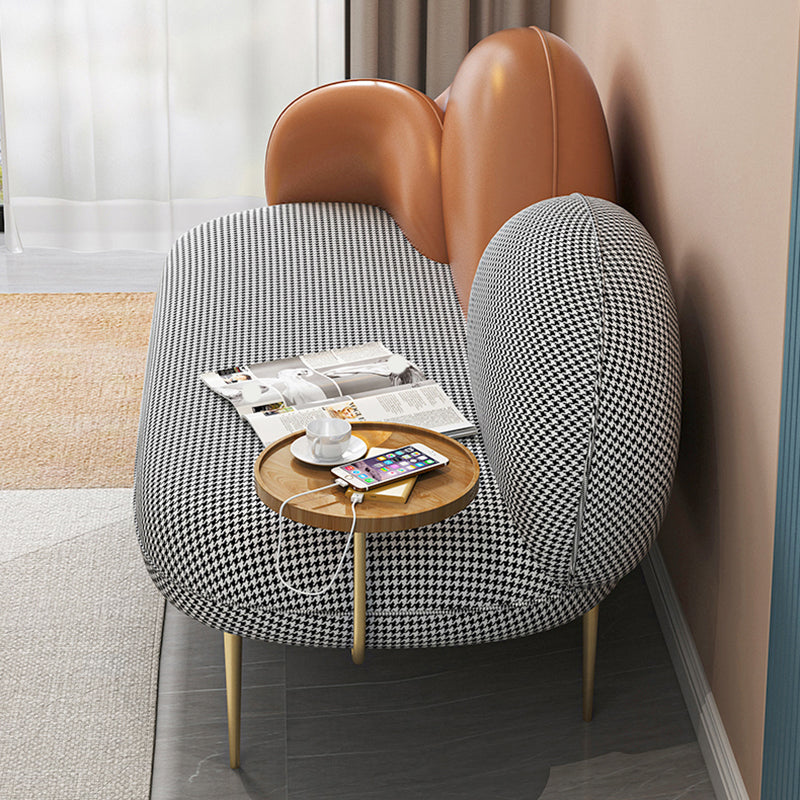 Contemporary Curved Sofa Moon Shape Sloped Arm Sofa with Storage Tray for Living Room Clearhalo 'furn' 'furn_sofas' 'Furniture' 'Living Room Furniture' 'Sofa' 'sofas' 5601397