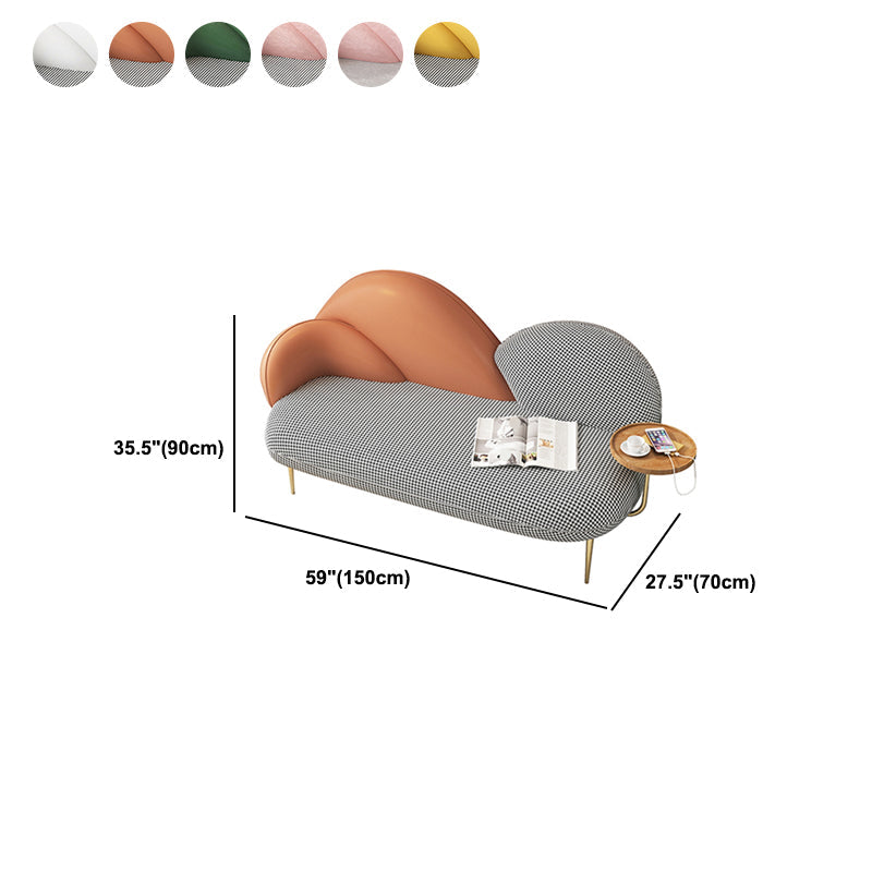 Contemporary Curved Sofa Moon Shape Sloped Arm Sofa with Storage Tray for Living Room Clearhalo 'furn' 'furn_sofas' 'Furniture' 'Living Room Furniture' 'Sofa' 'sofas' 5601409