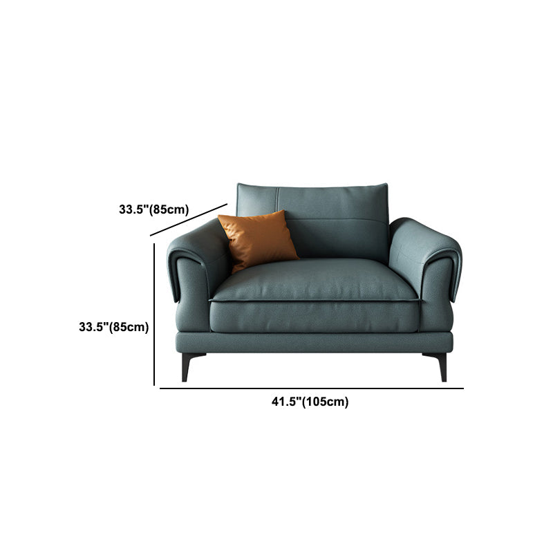 Faux Coupage de canapé à bras évasé contemporain de coloration en cuir en cuir en cuir en cuir en cuir en cuir