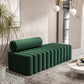 Velvet Contemporary Standard Sofa Armless Sofa for Living Room, Apartment Blackish Green Clearhalo 'furn' 'furn_sofas' 'Furniture' 'Living Room Furniture' 'Sofa' 'sofas' 5601428