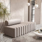 Velvet Contemporary Standard Sofa Armless Sofa for Living Room, Apartment White Clearhalo 'furn' 'furn_sofas' 'Furniture' 'Living Room Furniture' 'Sofa' 'sofas' 5601431