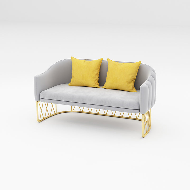 Sofá de brazo inclinado de sofá estándar de terciopelo para sala de estar, apartamento