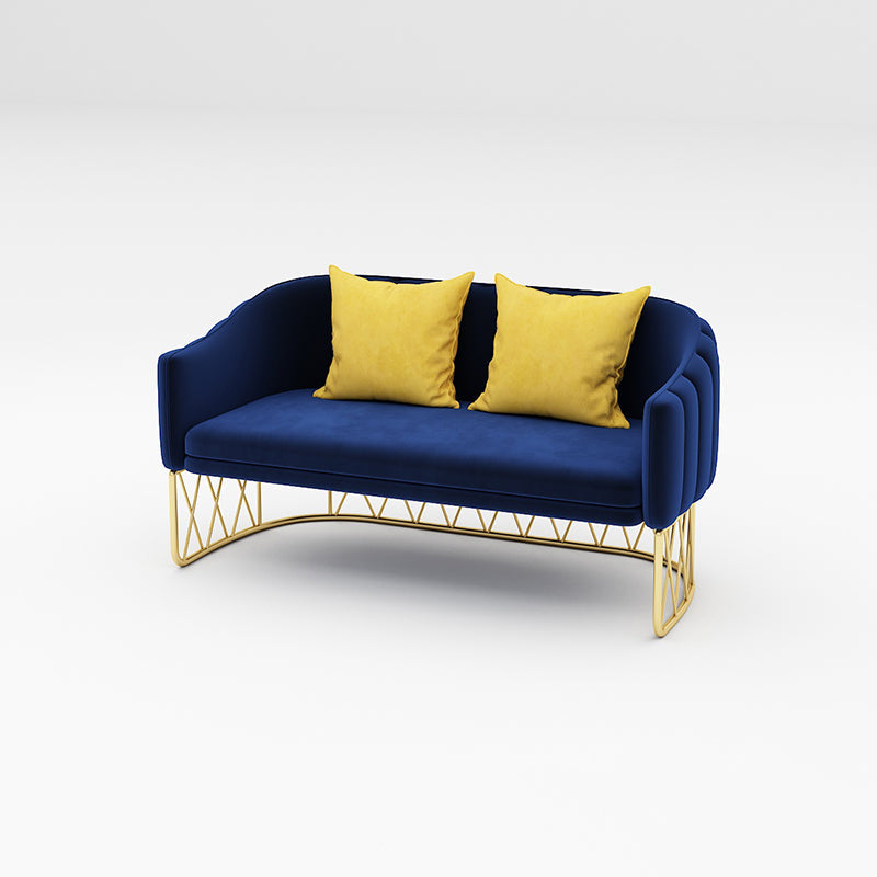 Sofá de brazo inclinado de sofá estándar de terciopelo para sala de estar, apartamento