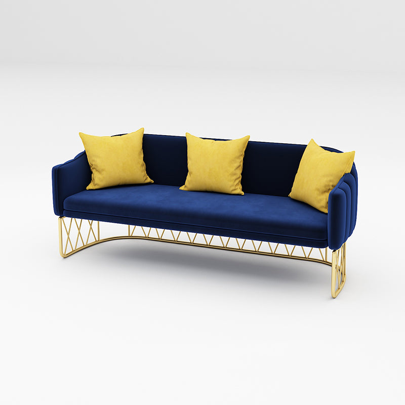 Sofá de brazo inclinado de sofá estándar de terciopelo para sala de estar, apartamento