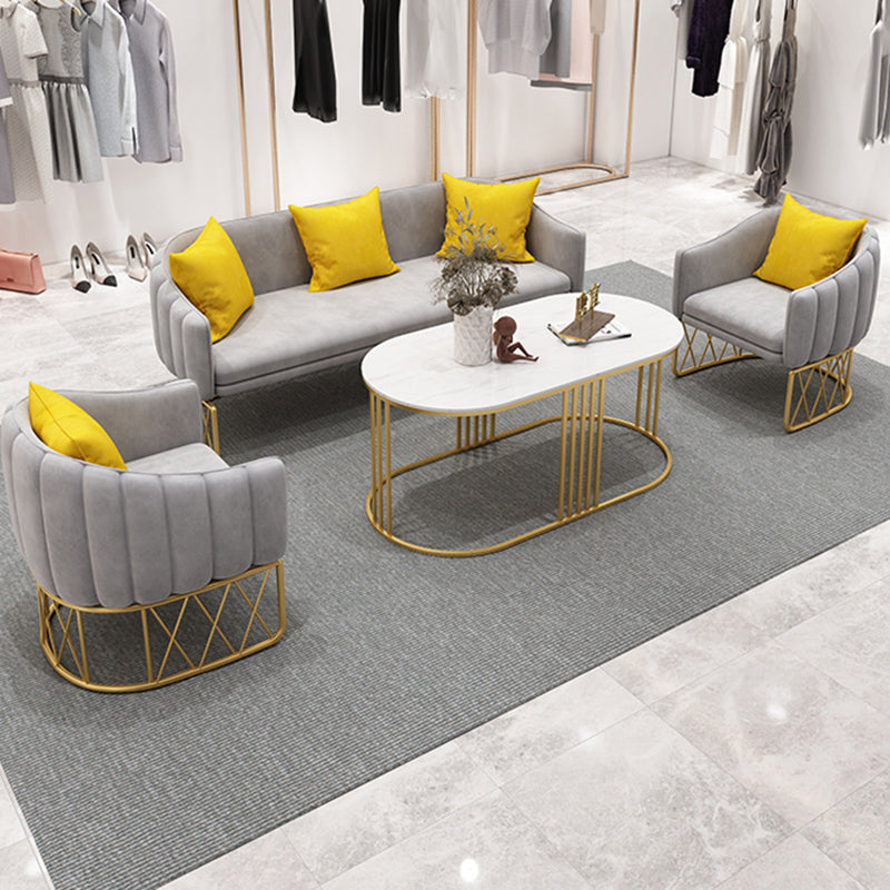 Sofá de brazo inclinado de sofá estándar de terciopelo para sala de estar, apartamento