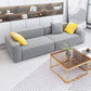 Gray Contemporary Standard Sofa Square Arm Sofa for Living Room, Apartment